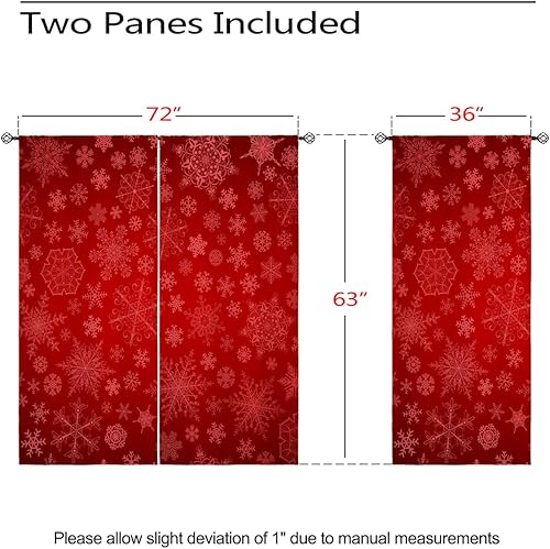Miniatura 37 de Cortinas opacas de Navidad para niñas y niños, decoración del hogar, decoración navideña, árbol de acebo, estrella, Navidad, ojales, cortinas con