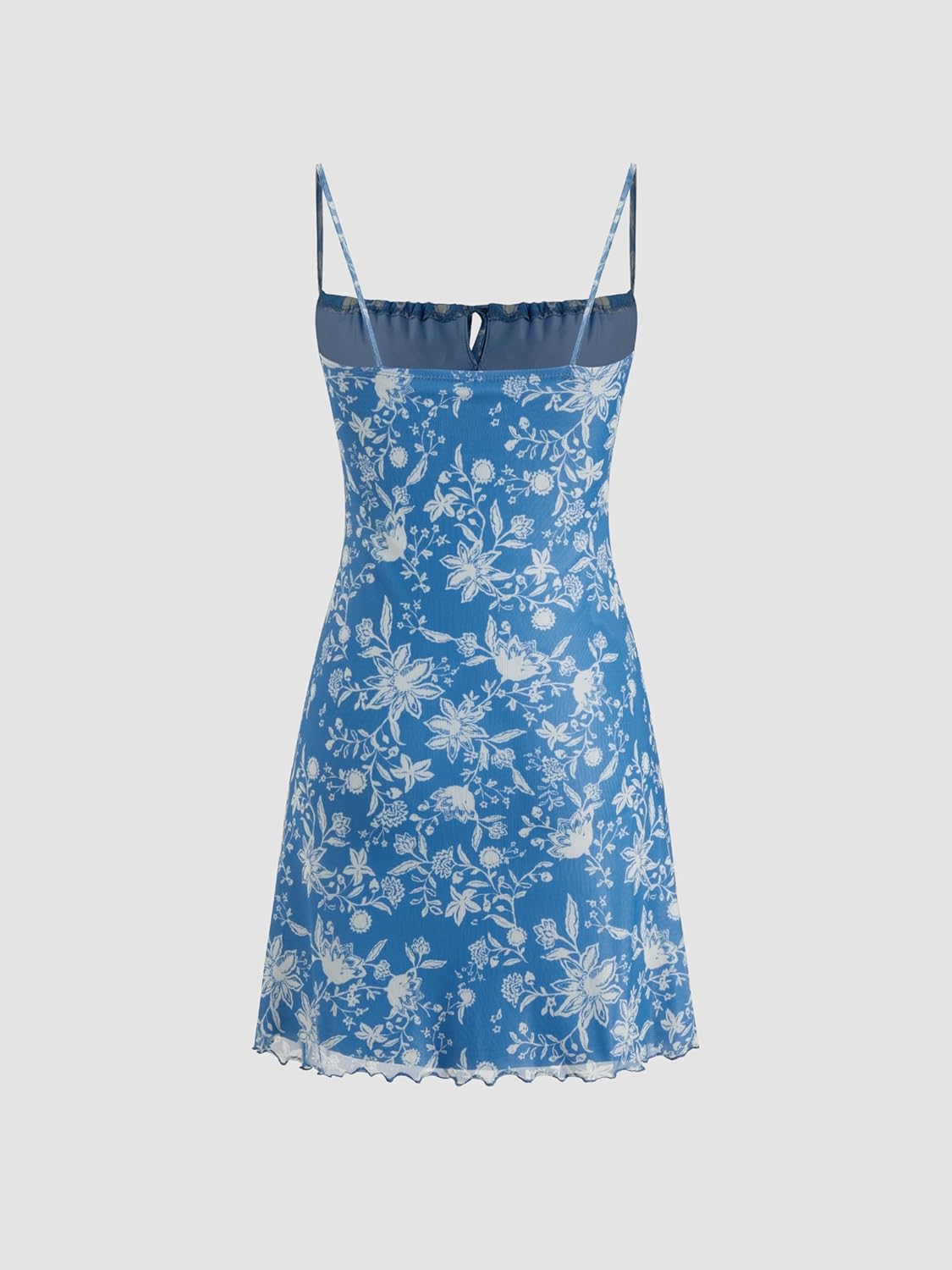 CIDER Summer Floral Mini Dress Casual Cute Vacation Beach Sundress Square Neck Short Dress - Image 5