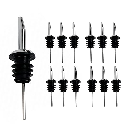 Vertedor de licor cromado 285-50, boquilla cónica de flujo libre con Poly-Kork para vertido controlado de velocidad media, acabado cromado sin