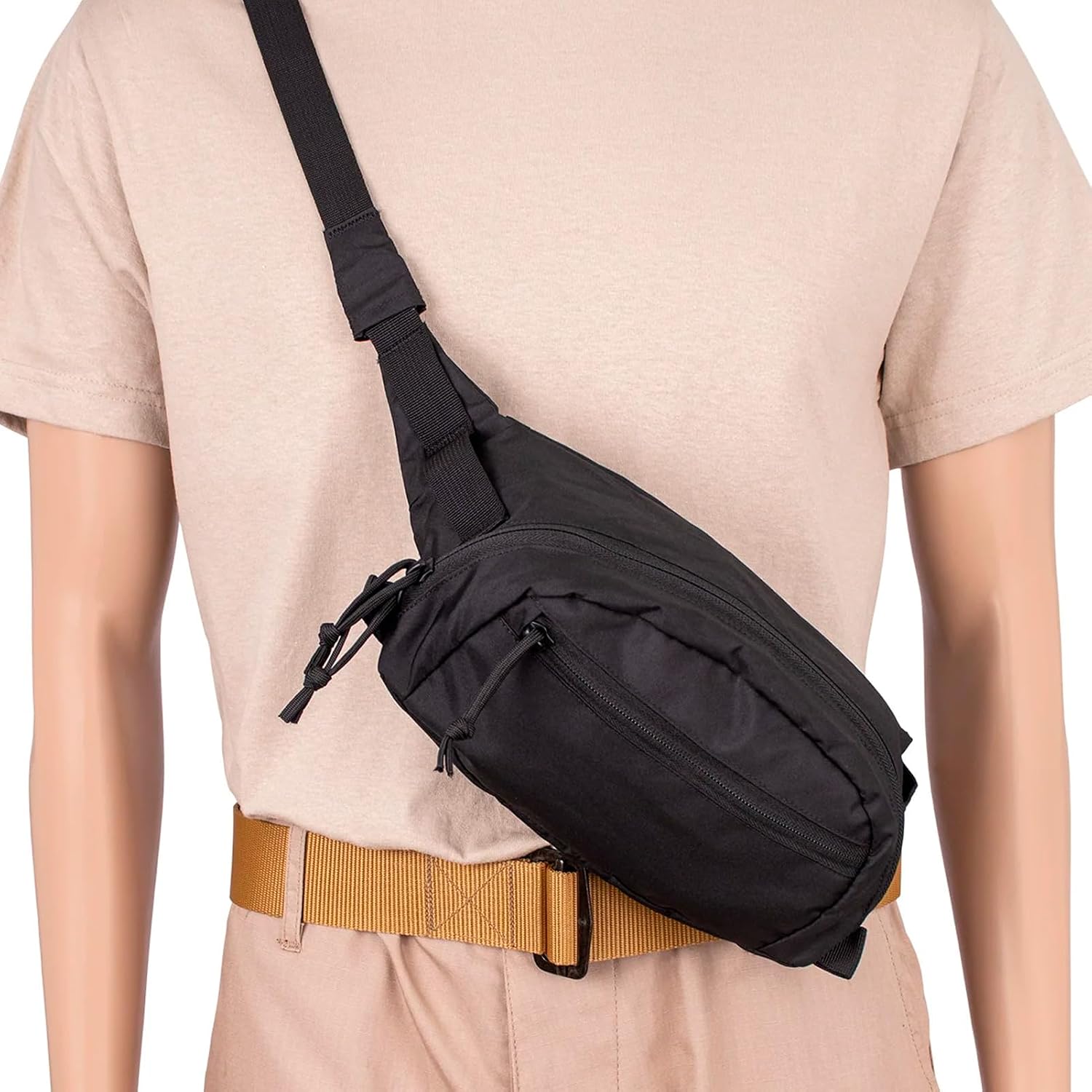 Fox Outdoor 3-in-1 CCW Fanny Pack, Water-Resistant Pu-Coated Gun&Tactical Gear Concealed Carry Pouch, 3lcapacity