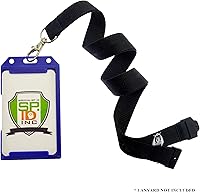 Vista 27 de 5 Pack - Red Hard Plastic Badge Holder Vertical - Side Load 2 Card Protector - Multiple Card ID Badge Holders - Heavy Duty Rigid/Hard Plastic by