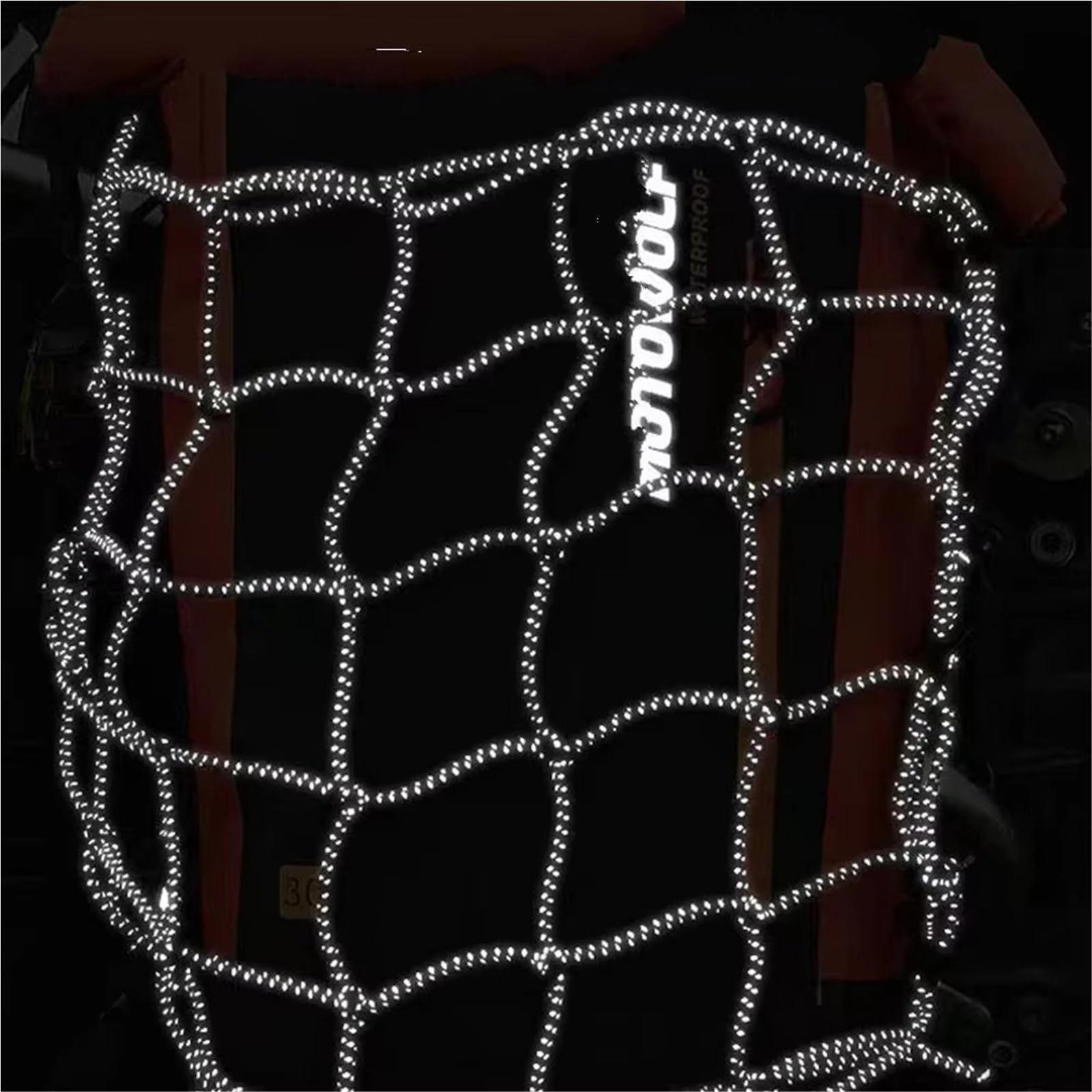 Moto Coda Borsa Borsa da Sella per Moto Zaino da Moto Leggero Sportivo da Basket Impermeabile per Ciclismo Selvaggio con Catarifrangenti E Rete per Il Posizionamento del Casco(Black B)