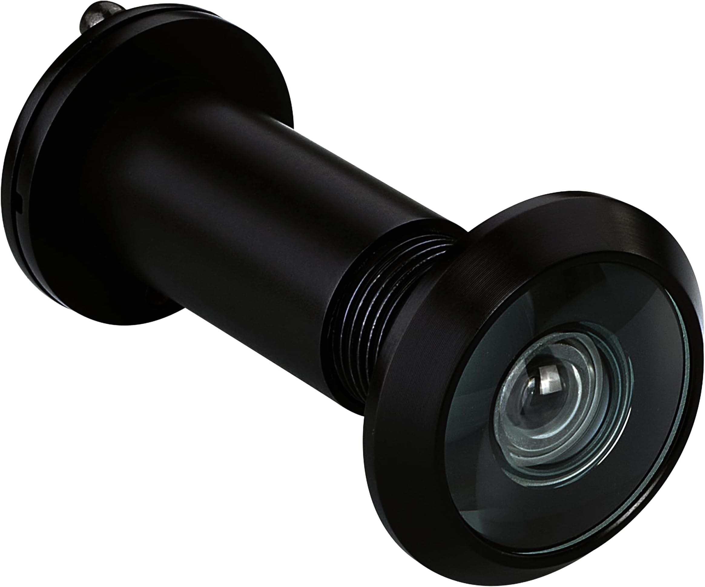 TOGU TG3016YG-BC UL Listed Solid Brass HD Glass Lens 220-degree Door Viewer Peephole with Heavy Duty Privacy Cover for 1-3/8" to 2-1/6" Doors Matt Black Finish