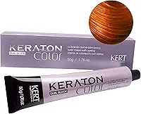 ZKMAGIC Coloração Em Creme Permanente Para Cabelos Com Aminoácido E Cistína Color Dual Block 50 G Keraton Nº 8.34 Louro Claro Dourado Acobreado