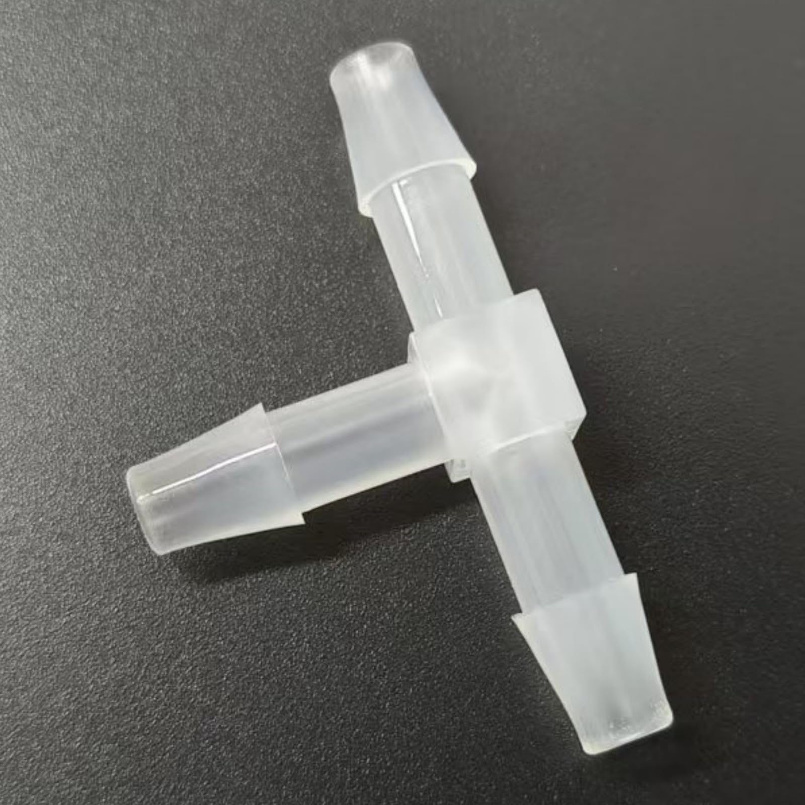 Trójnik węża w kształcie litery T, 25 sztuk, plastikowy adapter wielokrotnego użytku do maszyn laboratoryjnych i spożywczych, średnica 4,8 mm (3/40.6 cm)