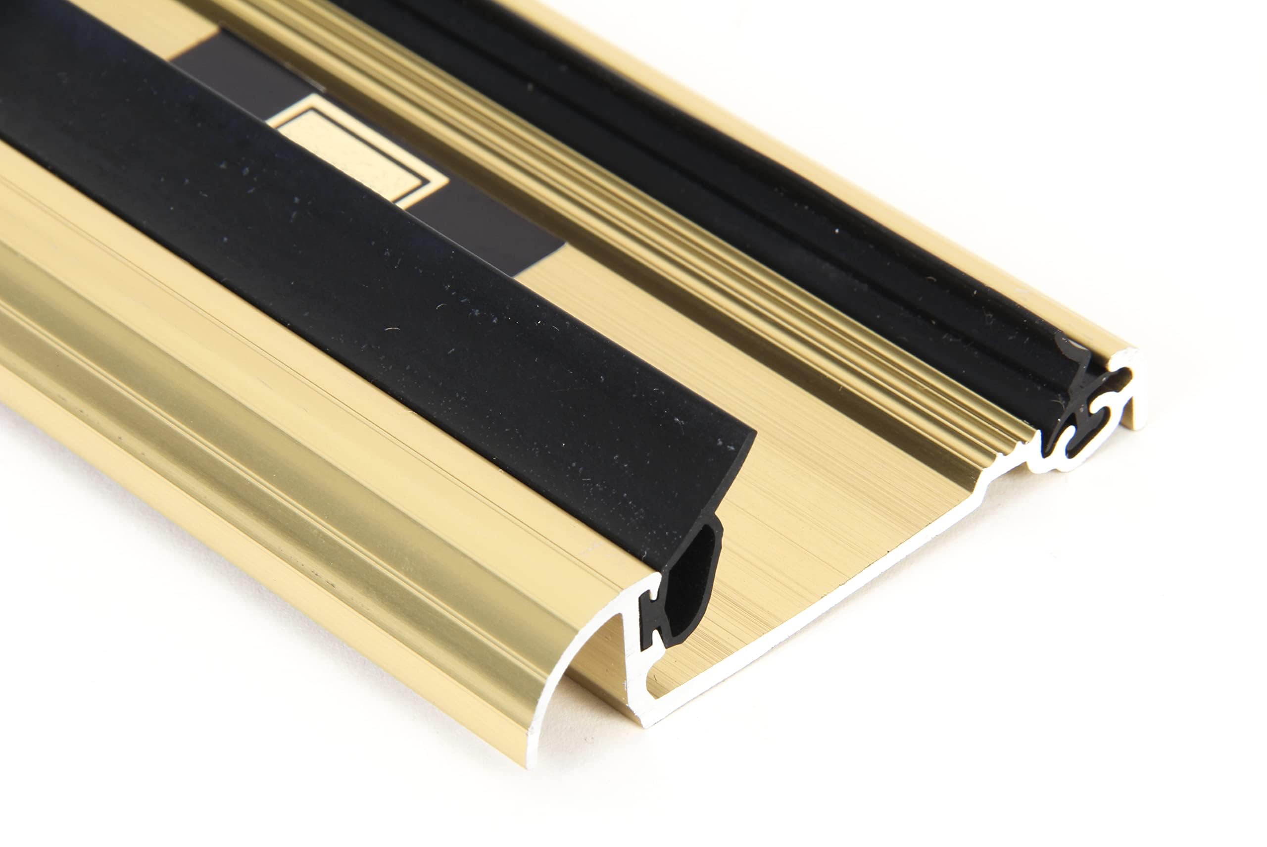 Exitex Gold Macclex 15/56 Aluminium Door Threshold Cill For 56Mm Doors, 914Mm (36") – Energy Efficient Draught Excluder Weatherproof Strip (Gold)