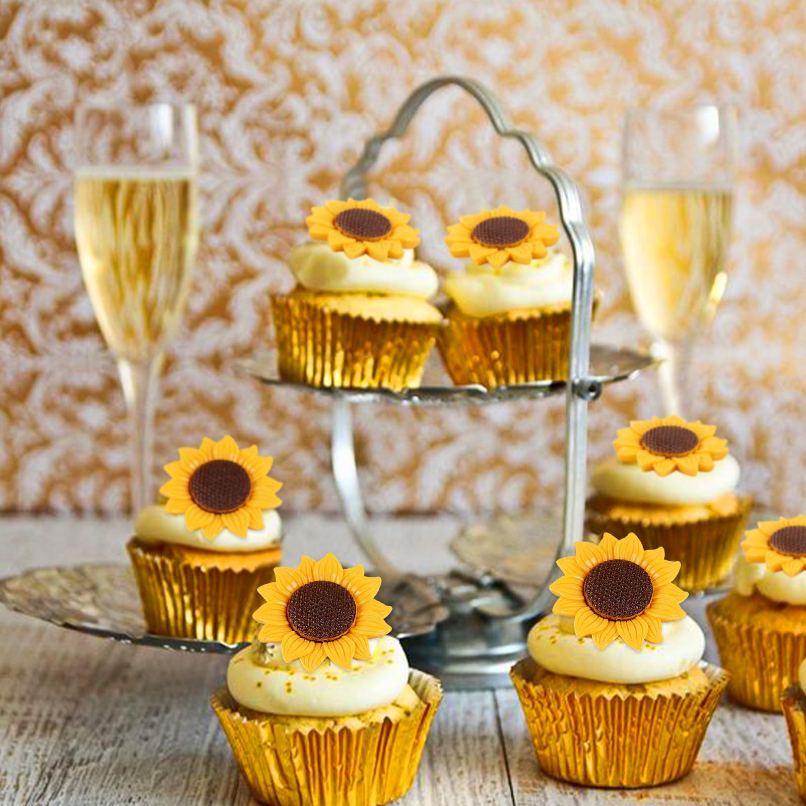 Shinto Japan Torii Gate Silhouette Acrylic Cupcake Toppers 12 pcs