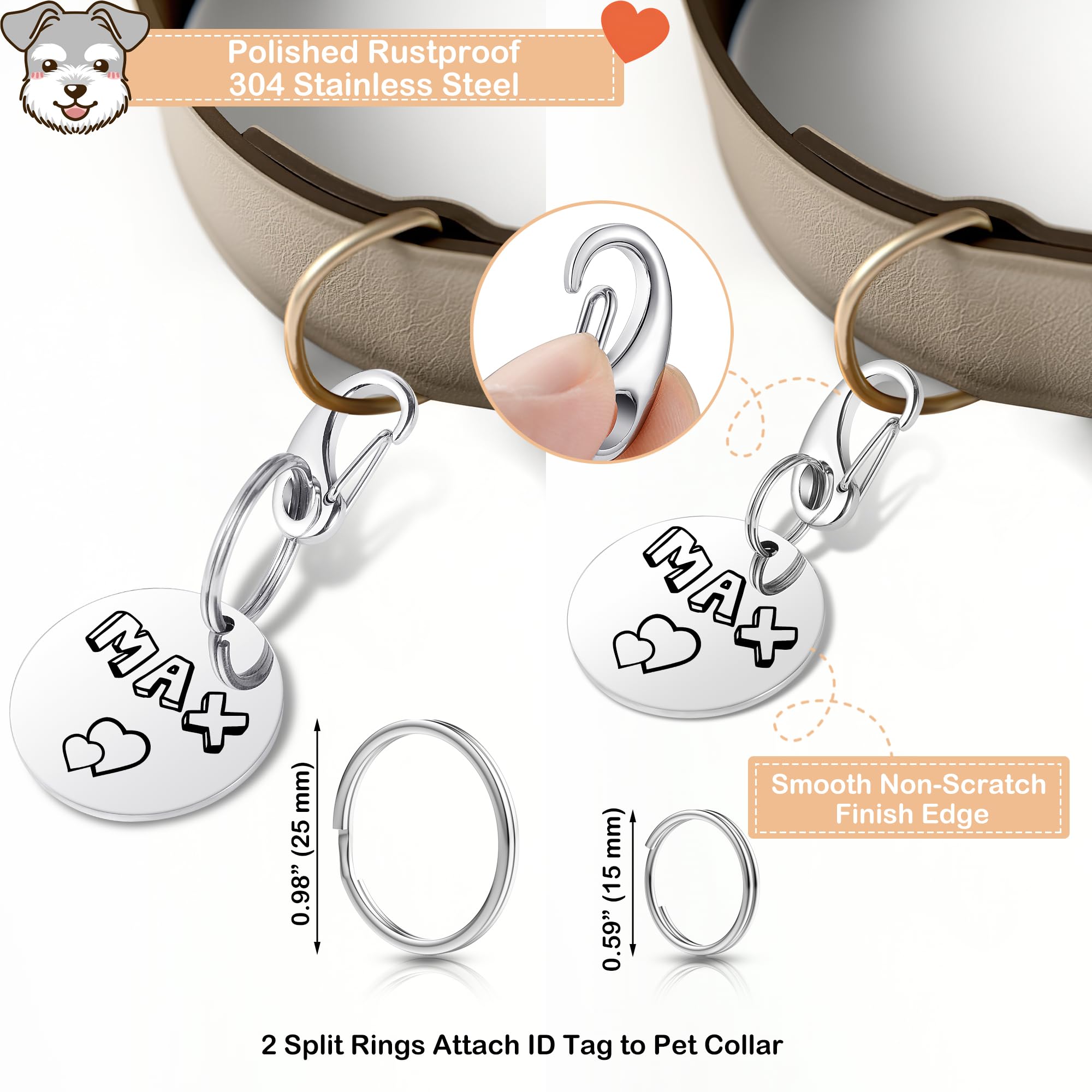 Geschenkfreude Hundehalsband Anhänger It Gravur - Hundearke
