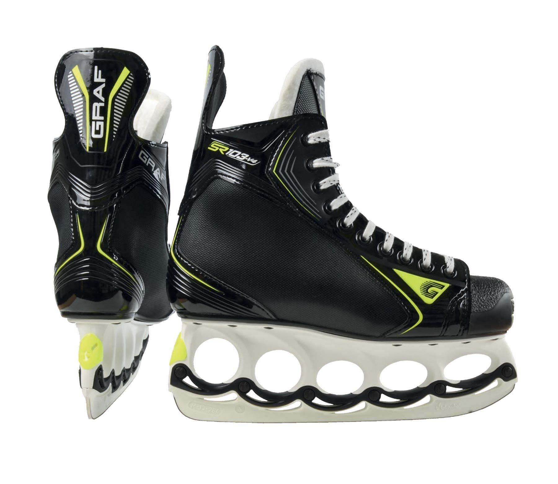 GRAF Super G 103 V4 Skate mit T-Blade System Modell 2020 Inclusive Kufenschoner, Größe:7 = 40 2/3