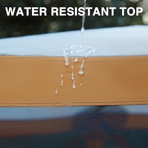 Miniatura 5 de EVER ADVANCED Tienda de campaña desplegable para patio trasero, 11.5 x 9.8 pies, toldo de pantalla instantánea con red, naranja