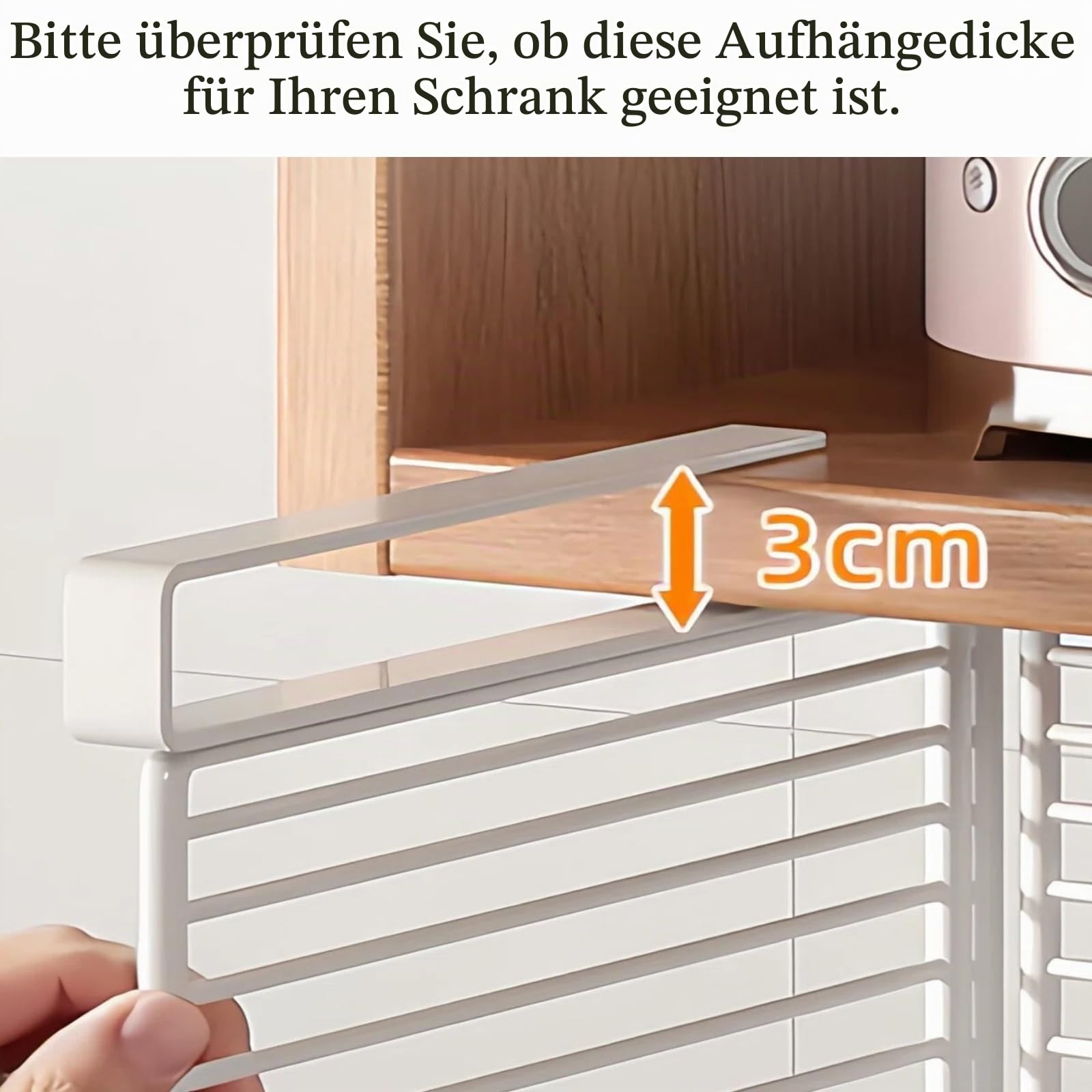Unterschrank-Organizer aus Metall, Abnehmbarer Hängekorb ohne Bohren, Unterregal-Aufbewahrung für Küche, Bad, Waschküche, Schrank, Schuhbank