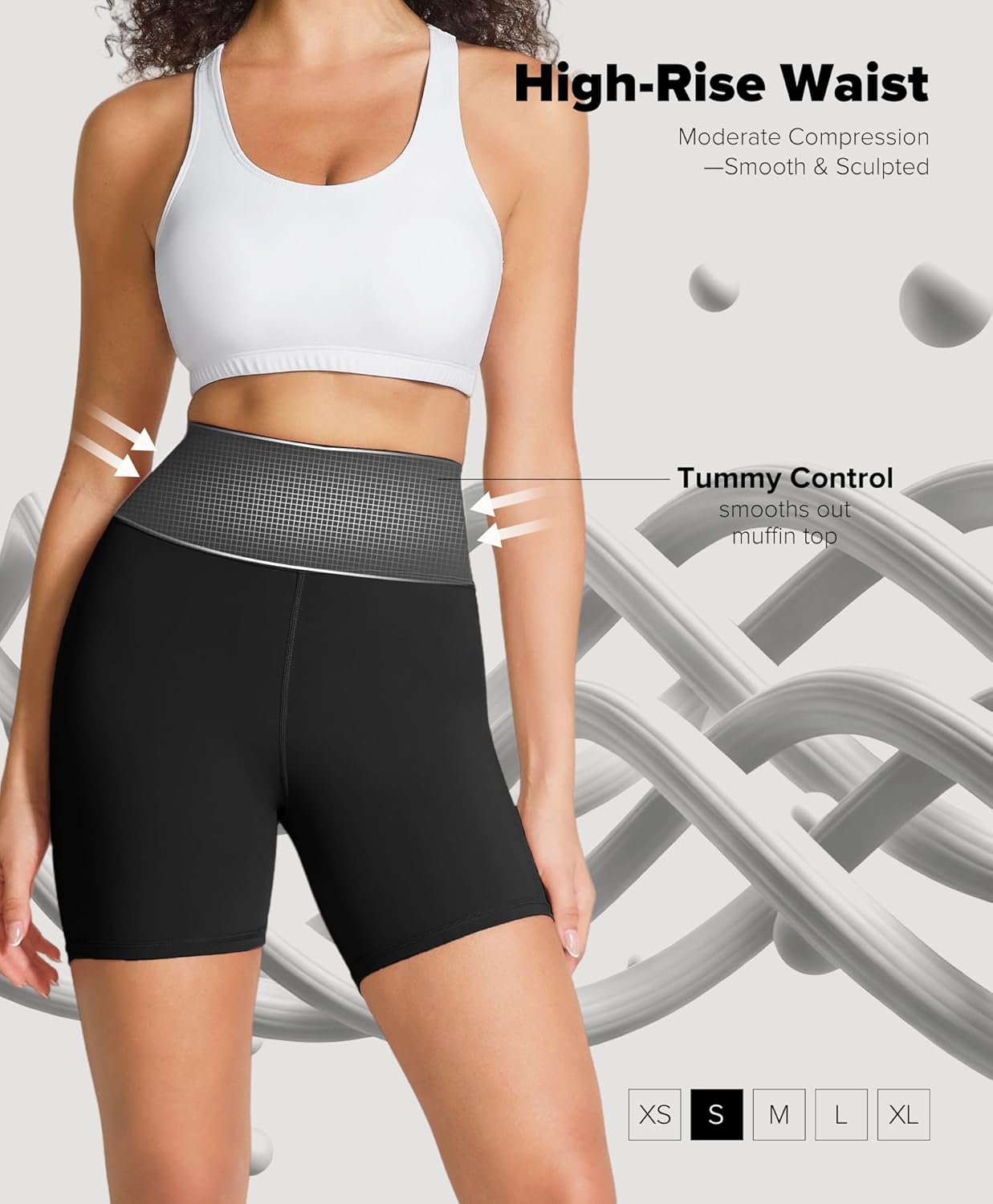 BRXL Womens Biker Shorts Tummy Control Workout Shorts High Waisted Yoga Running Gym Spandex Compression - Image 2