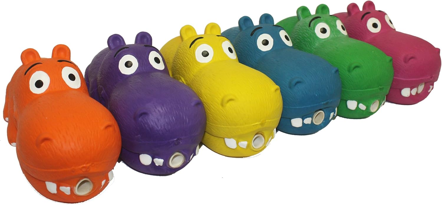 Multipet Hippopotamus Latex Hippo That Grunts 8 inch Dog