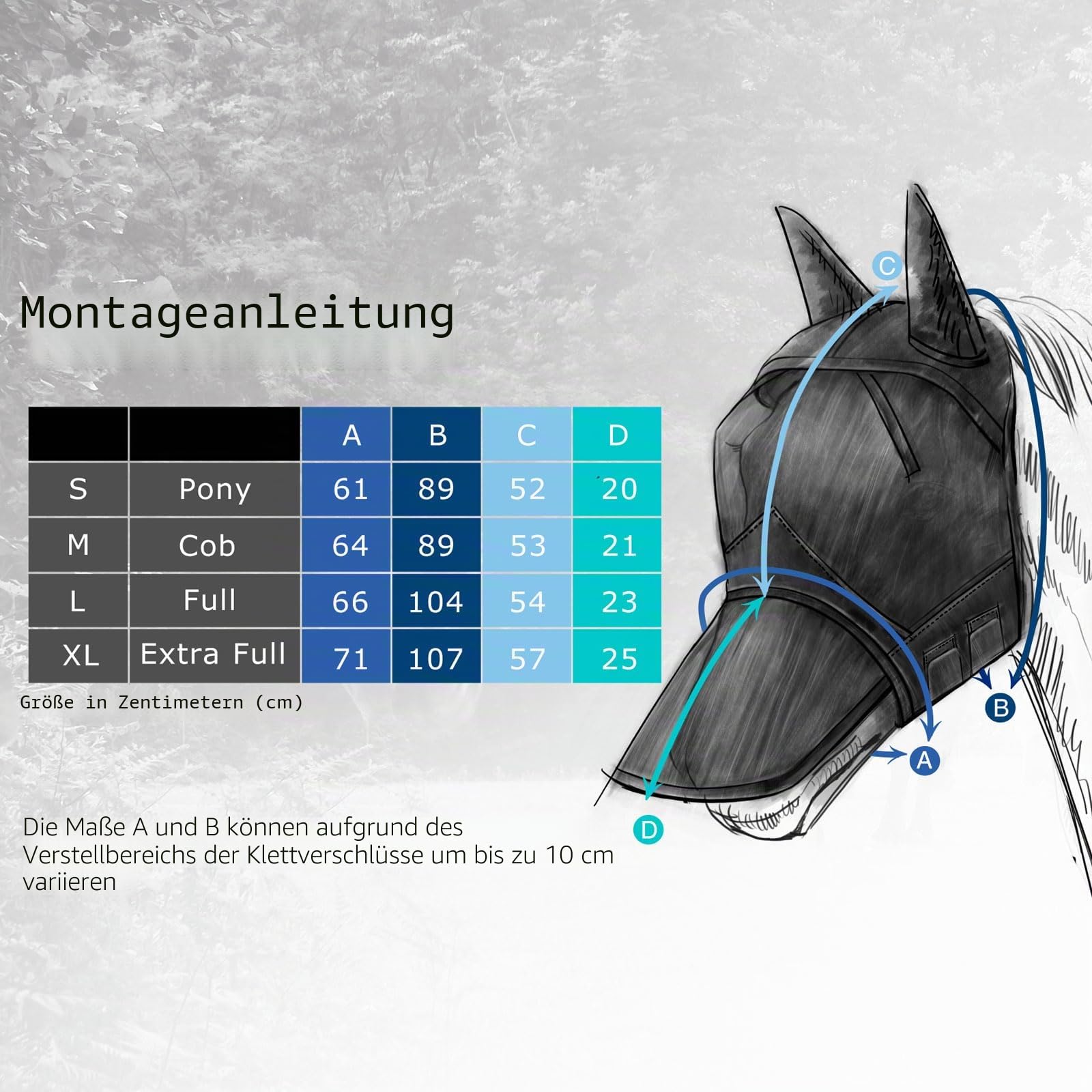 Harrison Howard CareMaster Pro Luminous Horse Fly Mask Large Eye Space Long Nose with Ears UV Protection for Horse Rosa Warmblut (L)
