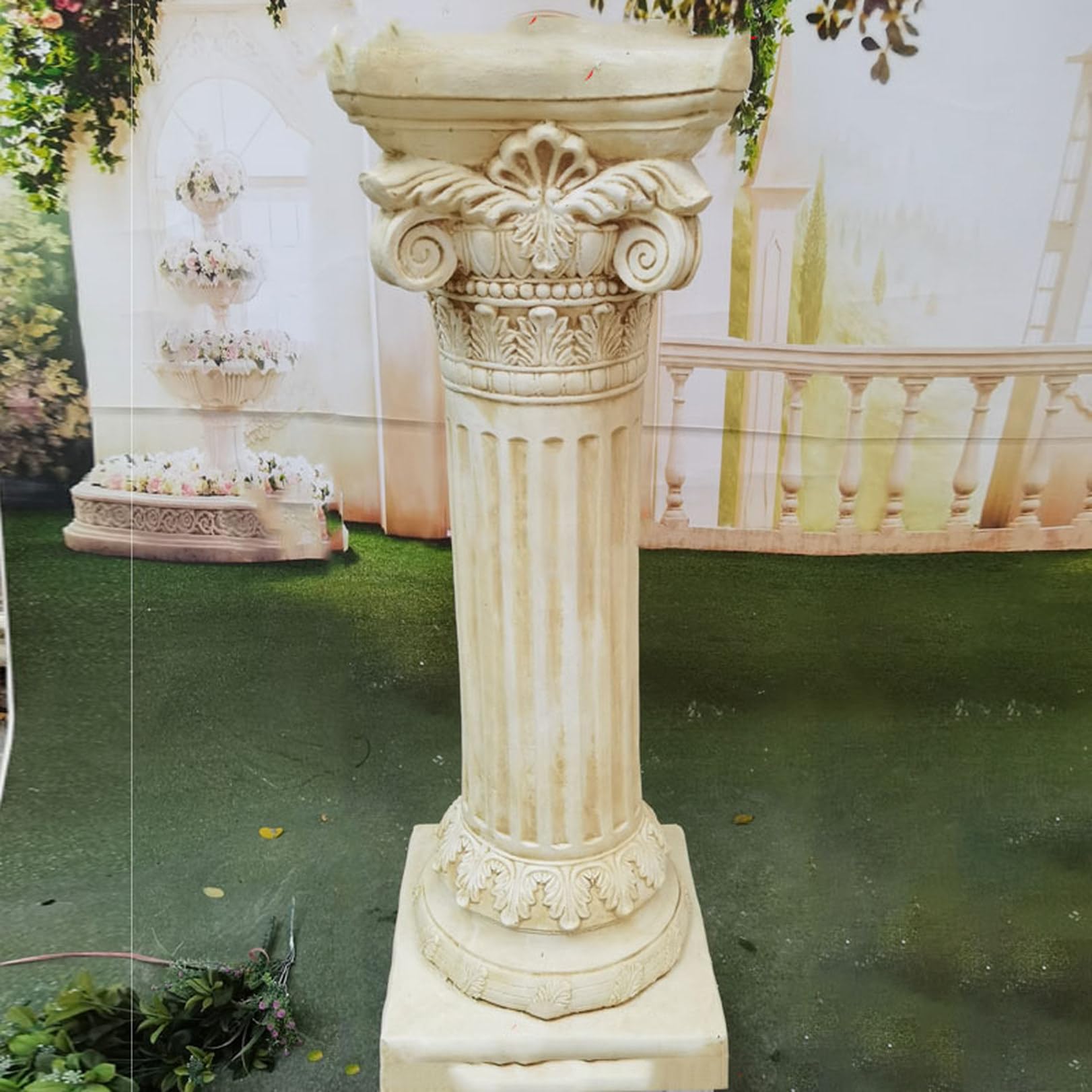 Amazon.co.jp: [KMBIGNK] コラムスタンド 花台 屋外 アンティーク