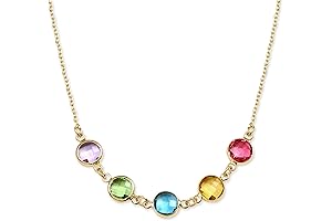 1-7 Birthstone Necklace for Mom Family Jewelry