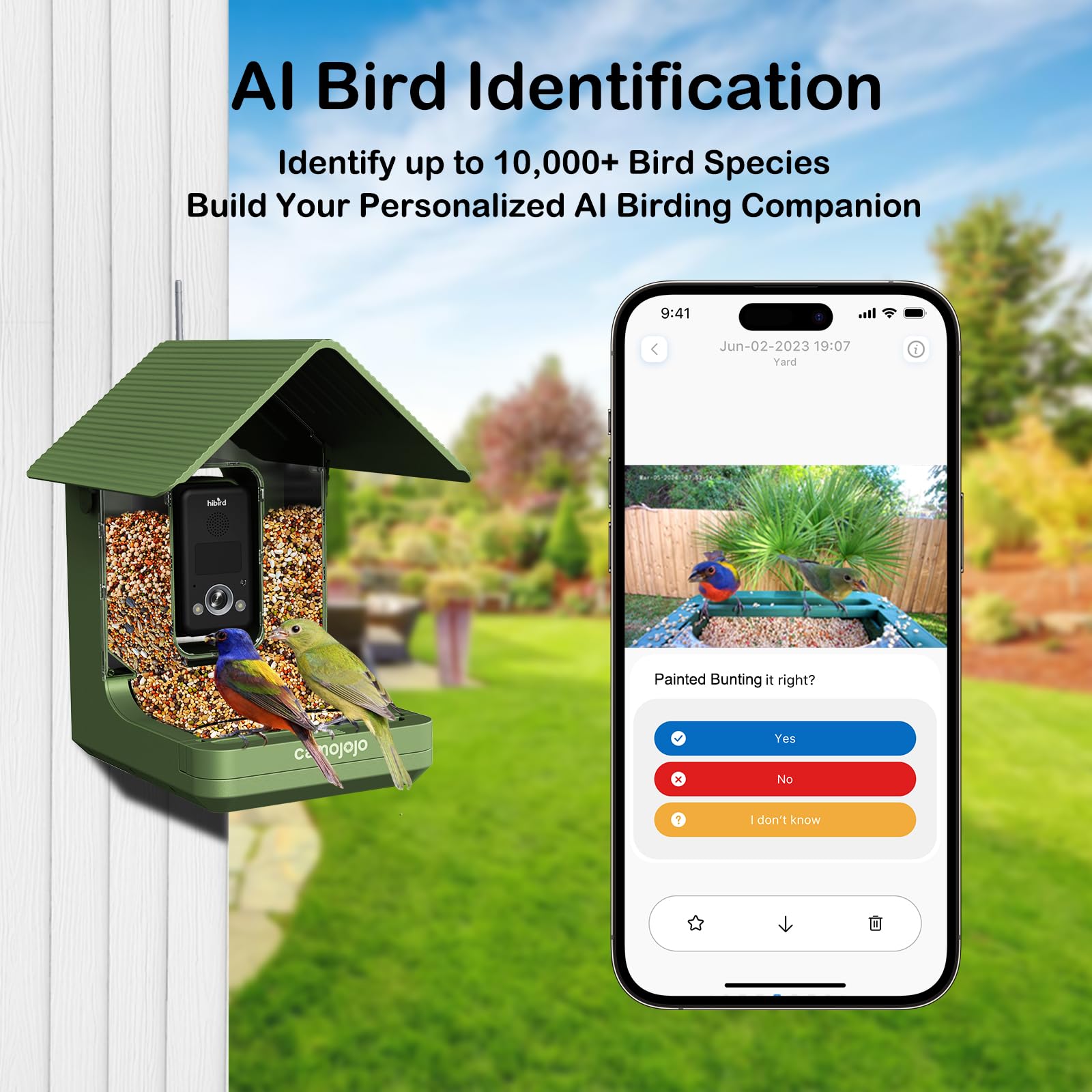 Mangeoire Intelligente Pour Oiseaux WiFi 2.4G, Avec Caméra, écran