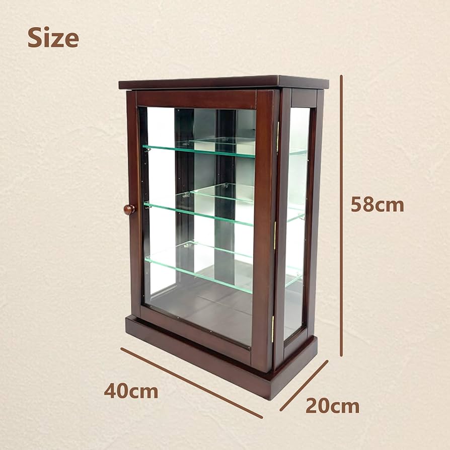 Amazon.co.jp: WOODPAL ショーケース ガラスディスプレイ 40cm SC