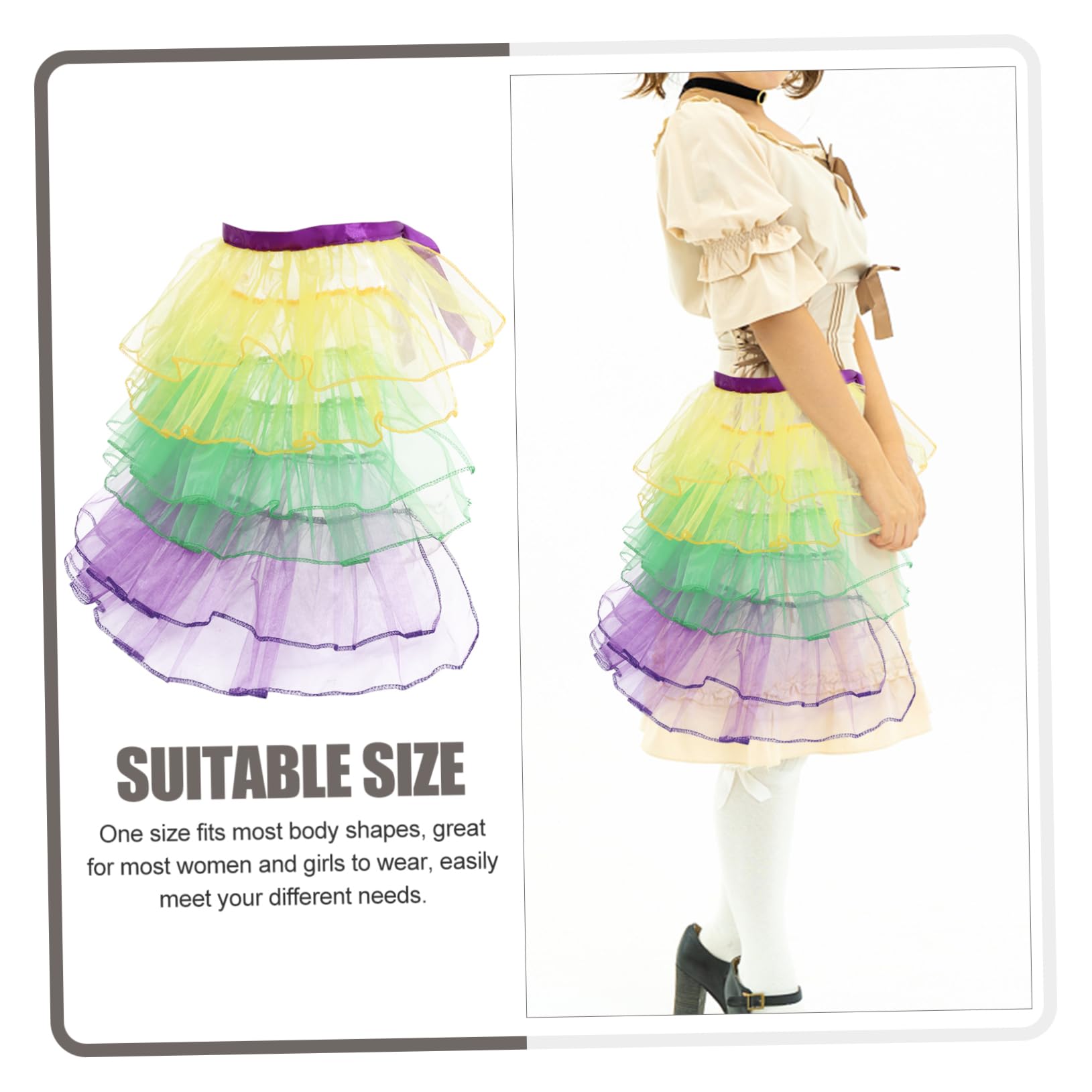 GALPADA 3piezas Falda Tutu De Falda De Fiesta para Bodas Cumpleaños y Cosplay Accesorio para Mujeres y Diseño y Cómodo