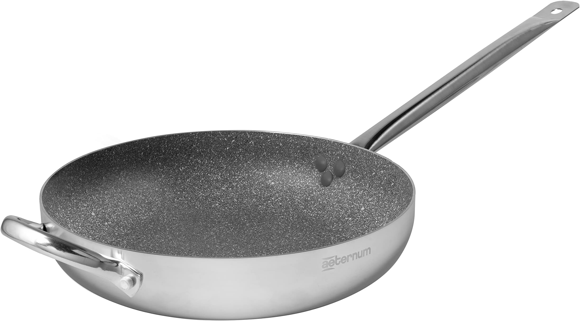 Aeternum Linea Grande Famiglia PRO Padella Antiaderente In Acciaio Inox, Diametro 40 Cm, Per Cucina Professionale E Domestica - 3