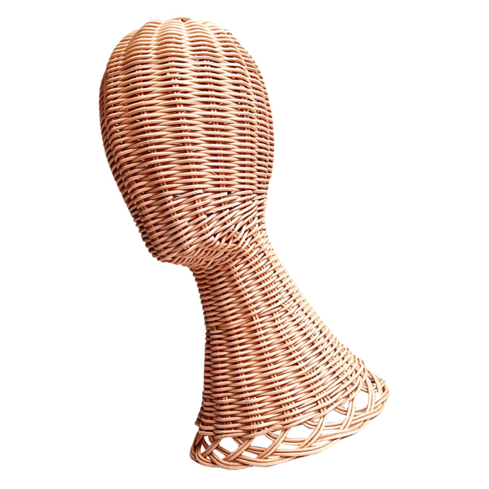 Porte-chapeau en rotin pour maison et boutique de créateur