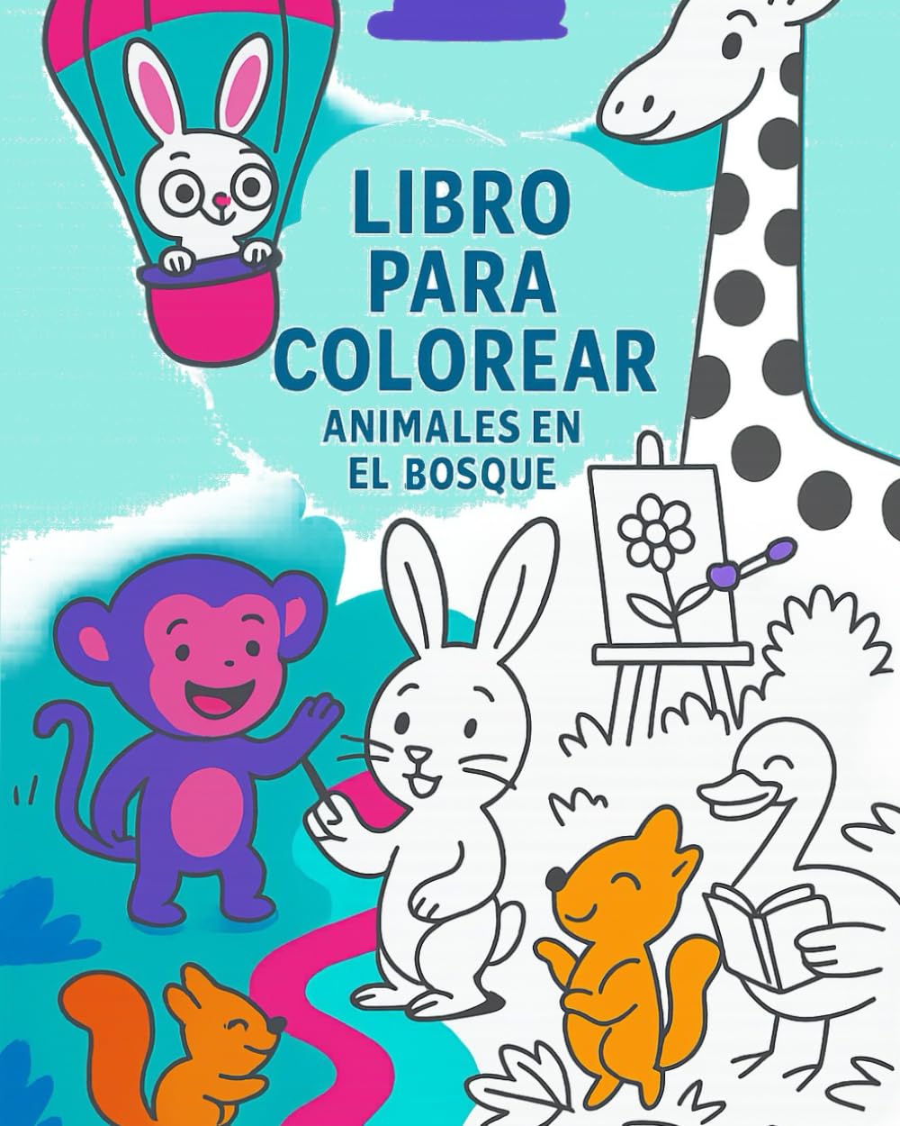 Libro para colorear: Animales en el bosque
