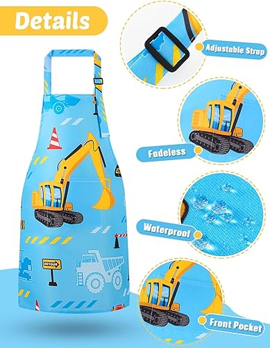 Miniatura 2 de WERNNSAI Paquete de 2 delantales para niños pequeños, delantales artísticos para niños pequeños