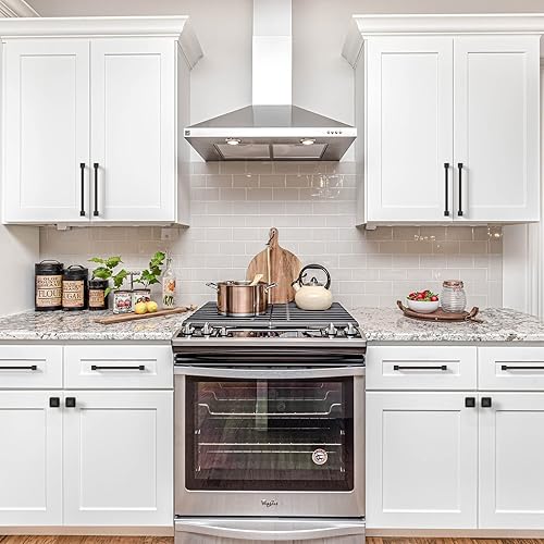 Miniatura 6 de Paquete de 10 manijas de gabinete de 7 pulgadas, color negro mate, manijas de gabinete de cocina, manijas de cocina para gabinetes, tiradores negros