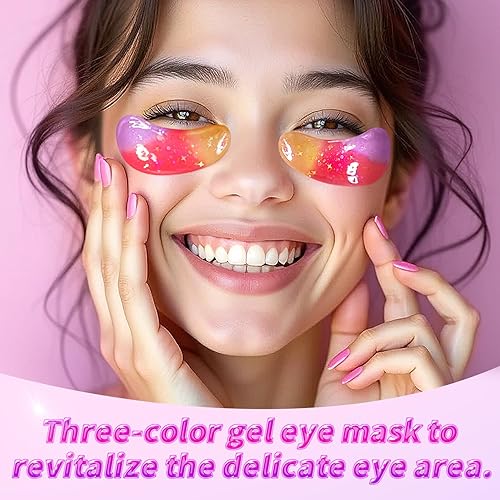 Miniatura 8 de Onespring - Mascarillas para ojos (24 pares) - Regalo para ella - Parches para debajo de los ojos para ojeras, hinchazón, arrugas, calmantes e