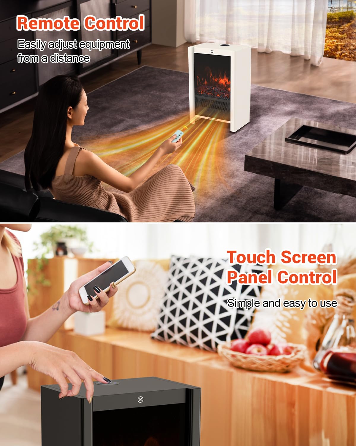 Amazon.com: Colliford 22” Electric Fireplace Heater with 3D