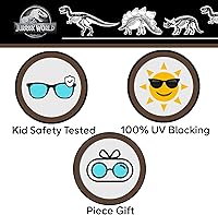Vista 7 de Universal Studios Jurassic World - Gafas de sol para niños, elegantes, cómodas y duraderas, con protección UV, con funda de transporte suave