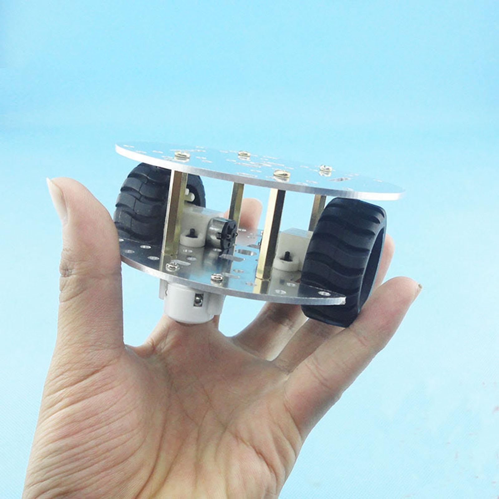Chasis de Coche Robot Inteligente, Chasis DIY, Marco de Codificación, Regalo, Motor Reductor, Plata