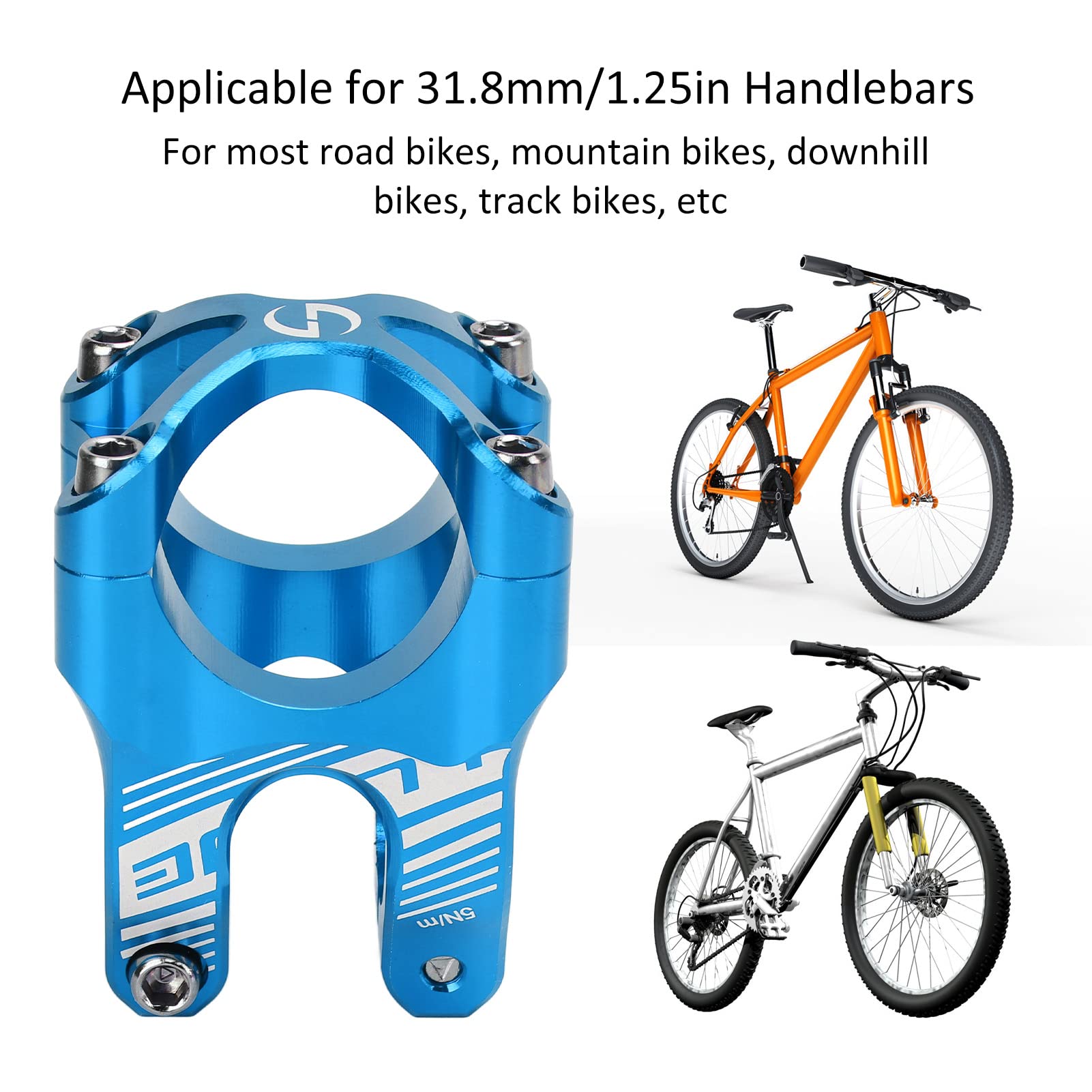 Attacco Manubrio Bici, Attacco Manubrio 31.8 Attacco Manubrio Bici da 35 Mm Attacco Manubrio Corto Attacco Manubrio Mtb Leggero in Lega di Alluminio CNC Ad Alta Resistenza per Mountain Bike da Strada