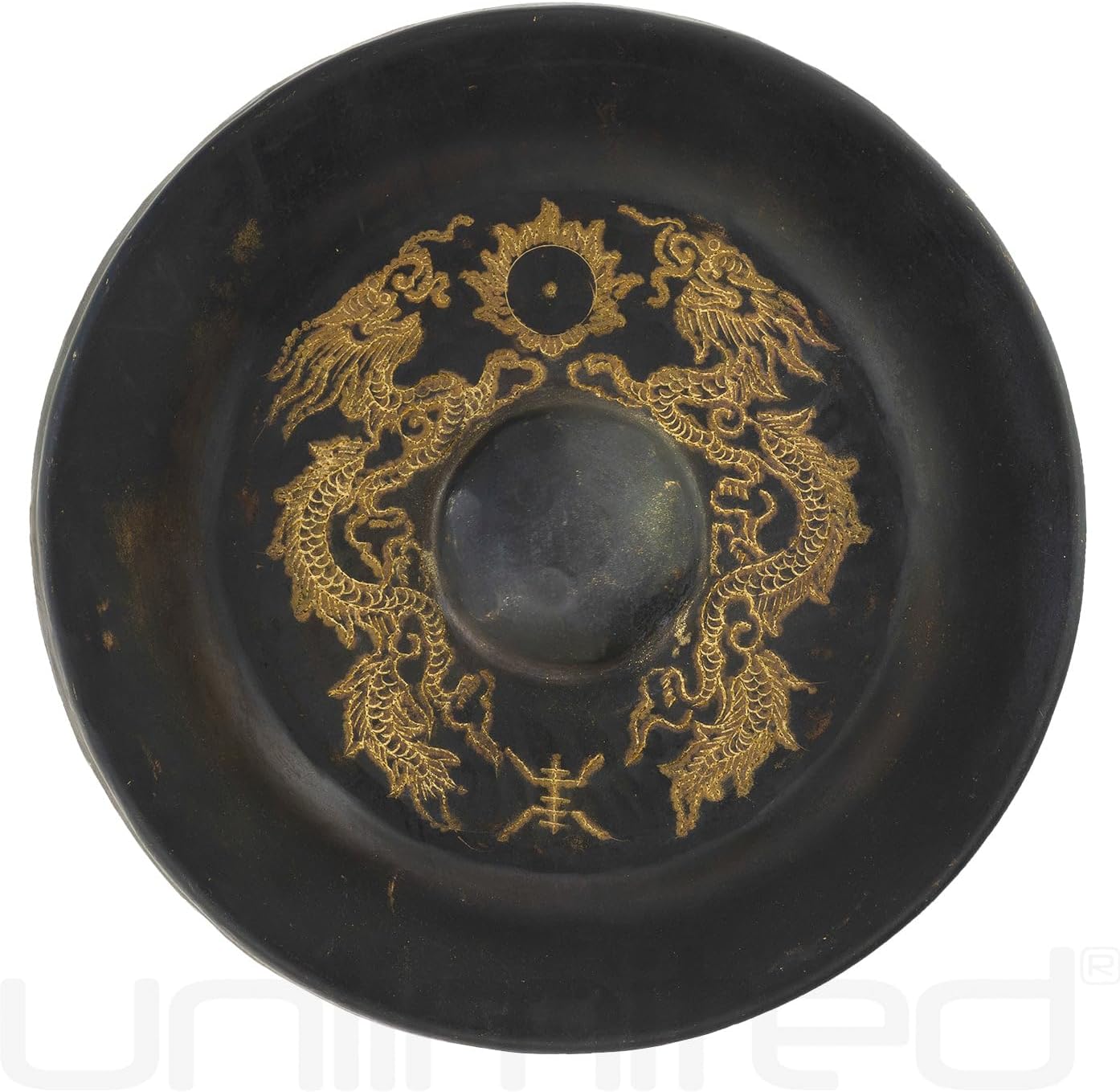 Vietnamese Dragon Gongs - 9" to 32" Includes Mallet/Hammered Bronze with Dragon Etching/Beautiful Tone When Struck/Sound Healing & Meditation