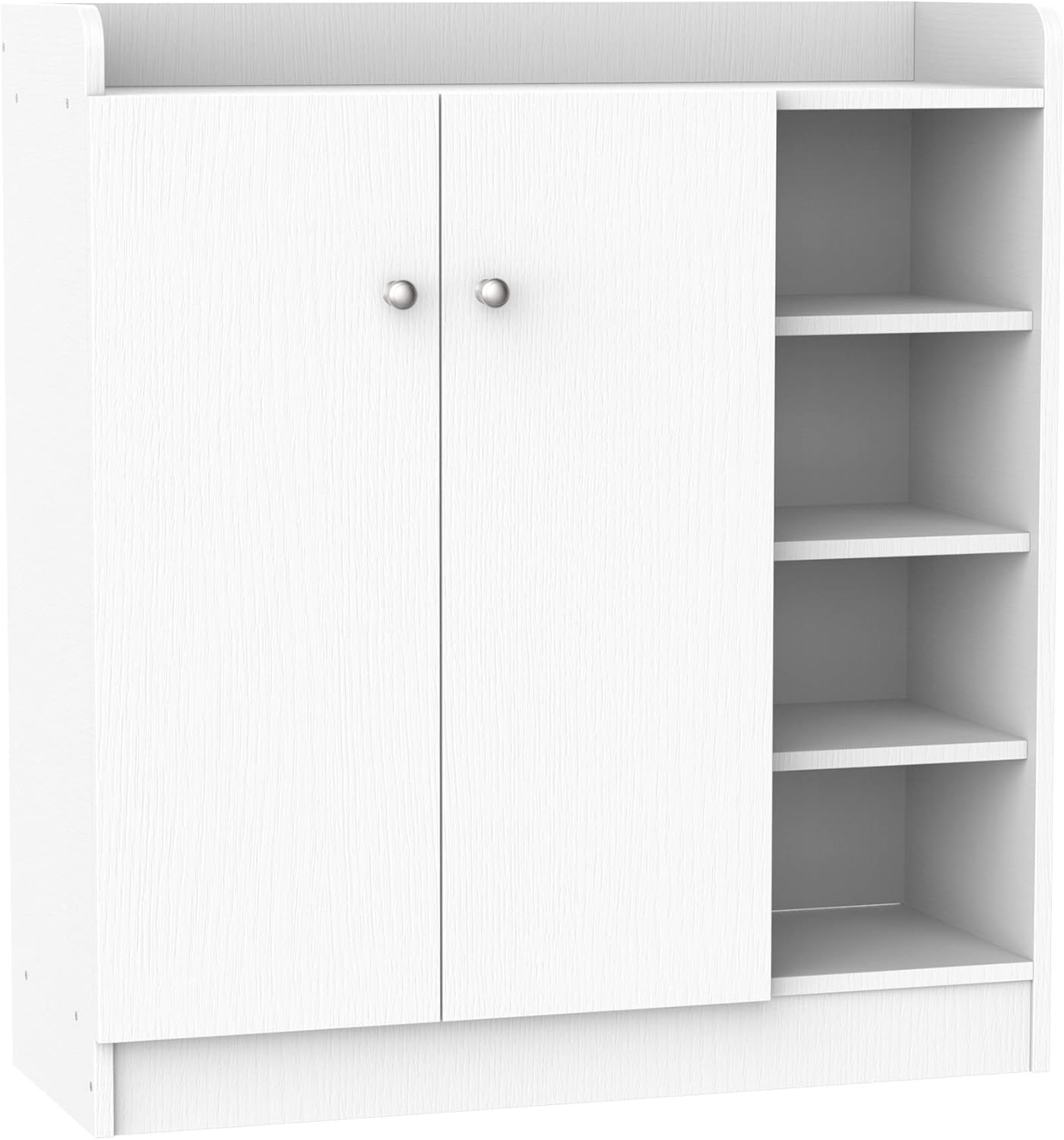 Zapatero Mueble Armario 83x30x90cm 2 Puerta Estanteria Zapatos 4 Baldas Interior y 4