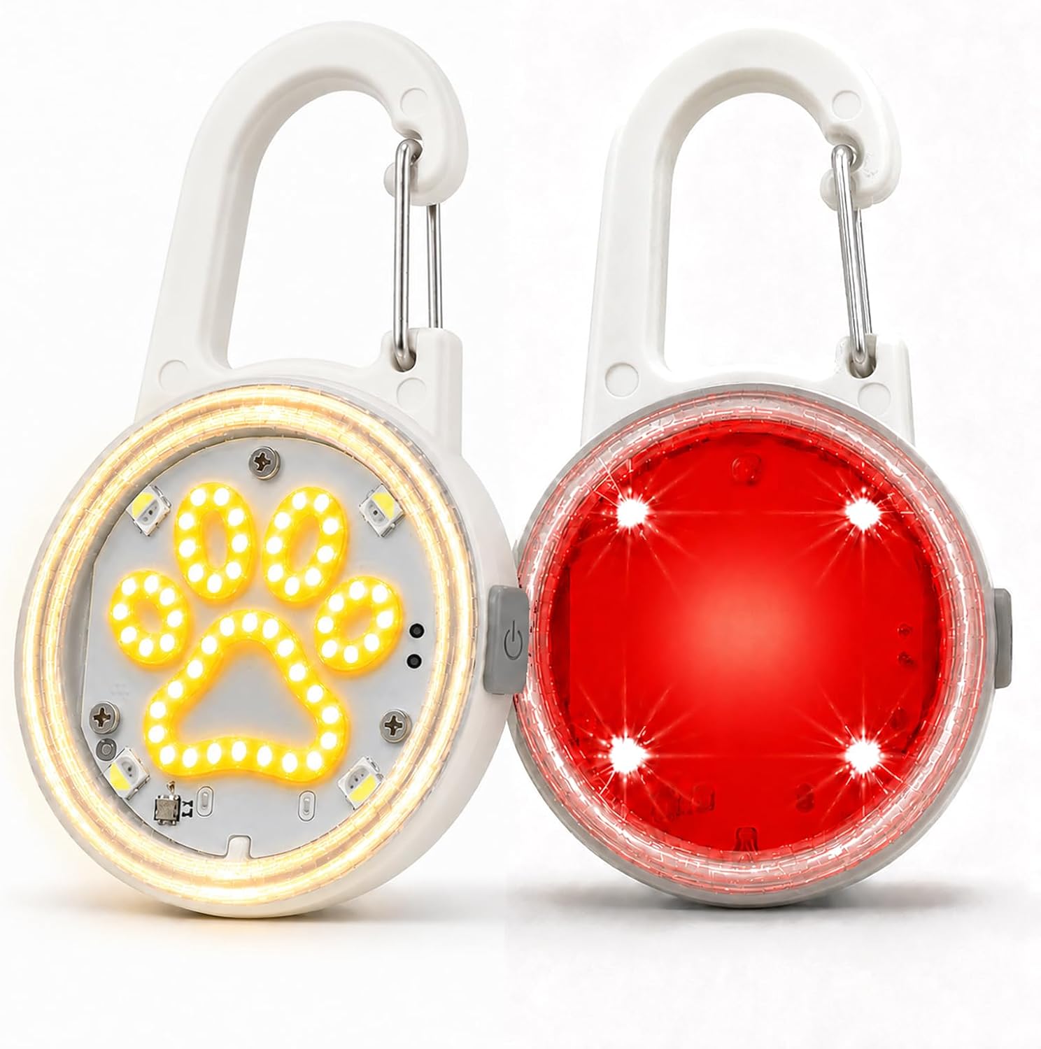 2 Pack Dog Collar Light,4 Modes Rechargeable LED Lights for Night Walking