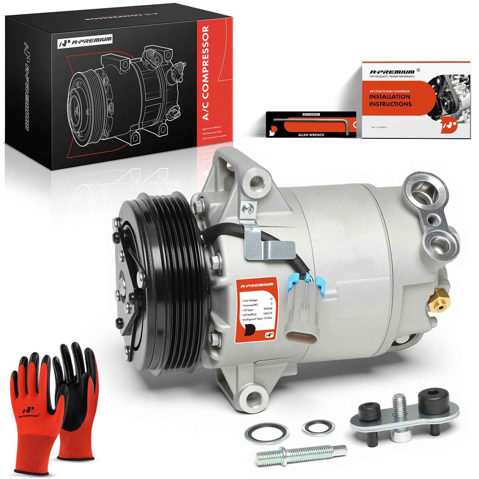 Photo 1 of A-Premium A/C Compressor with Clutch Compatible with Chevrolet Cavalier Cobalt HHR, Pontiac G5 Pursuit Sunfire, Saturn Ion