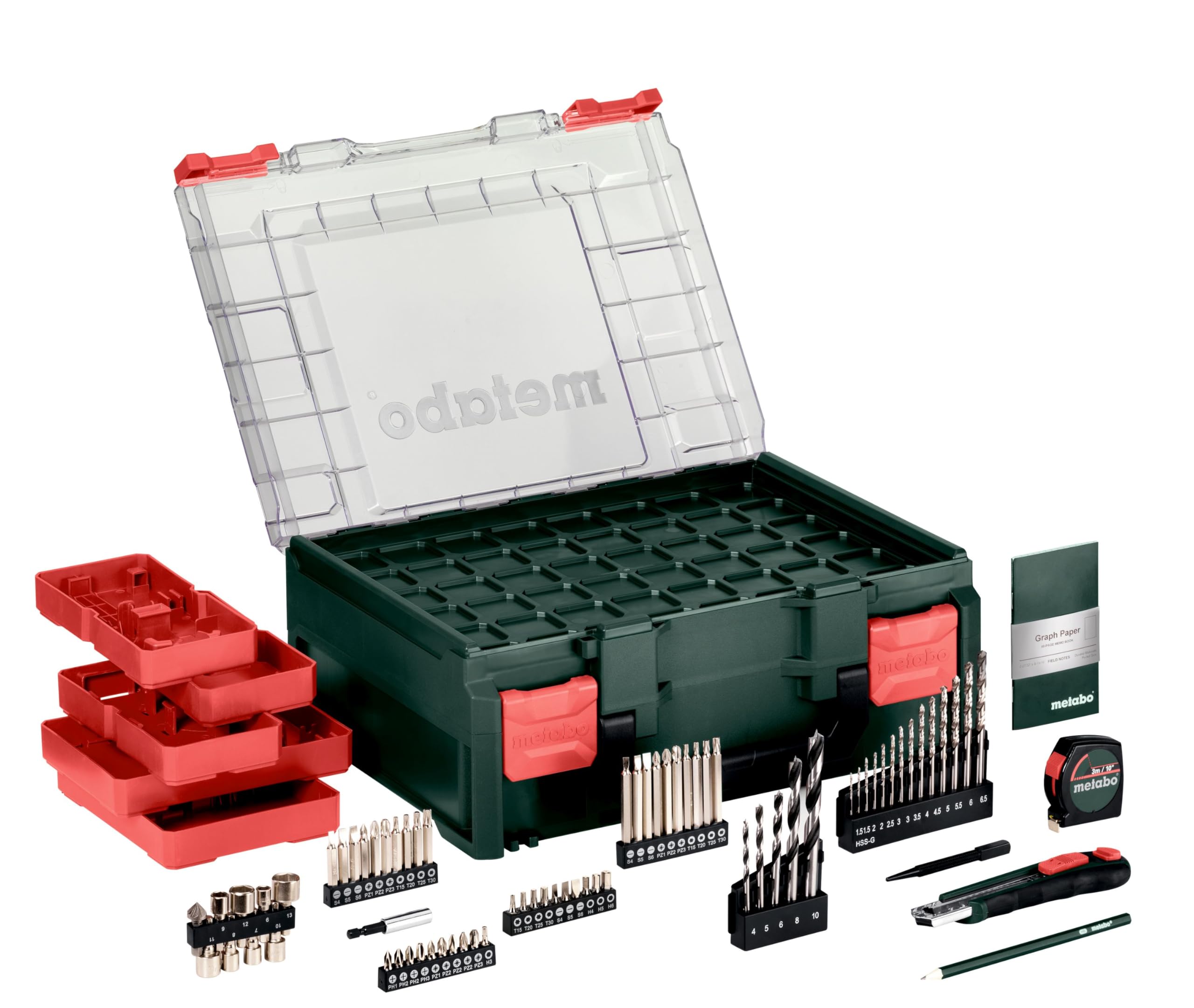 Metabo BS 614051710 Perceuse-visseuse sans fil 18 L avec batterie et coffret en plastique (2 batteries LiPOWER 18 V 2 Ah, diamètre de perçage 13 mm/36 mm, poids 1,6 kg)
