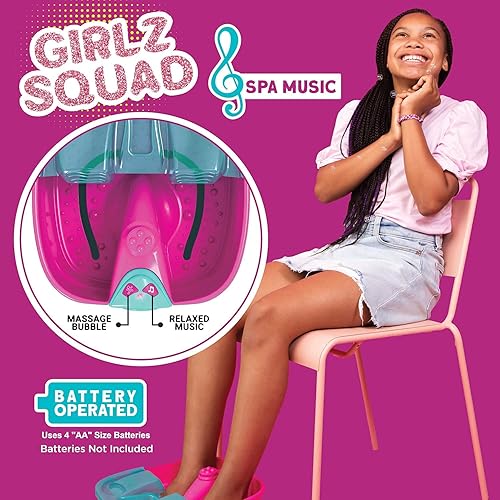 Miniatura 4 de Girlz Squad Juegos de spa para pies para niñas de 7 a 12 años con kit de uñas para niños juego de manicura y pedicura de bricolaje con kit de