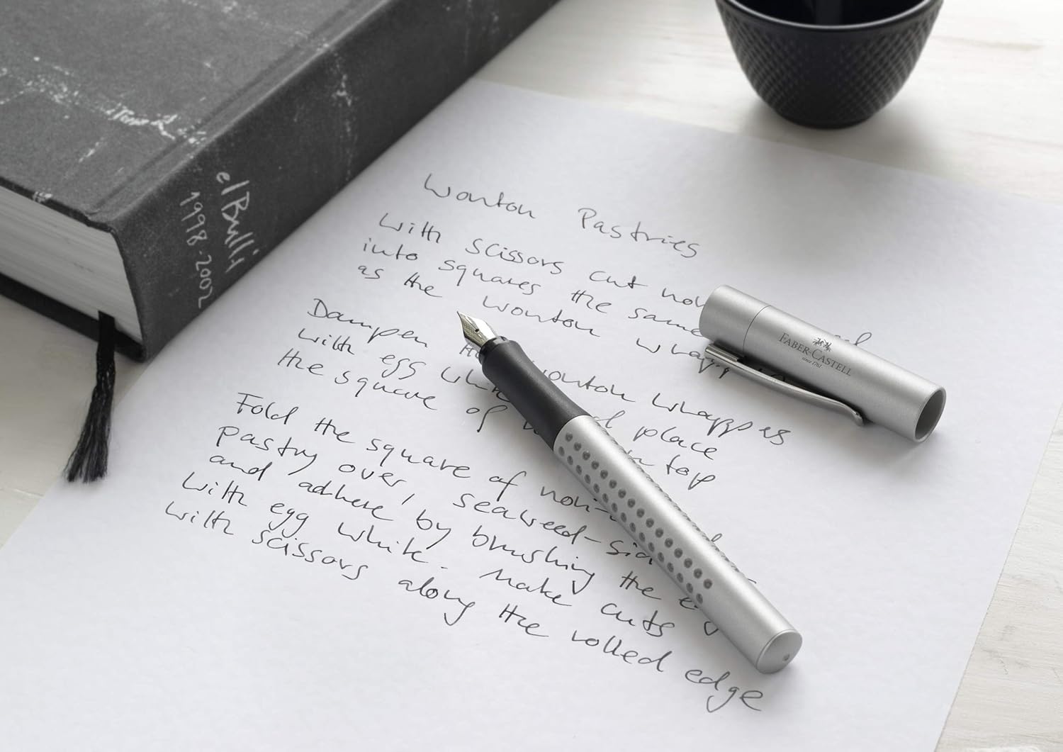 Faber-Castell 140900 Grip 2011 M Fountain Pen - Silver