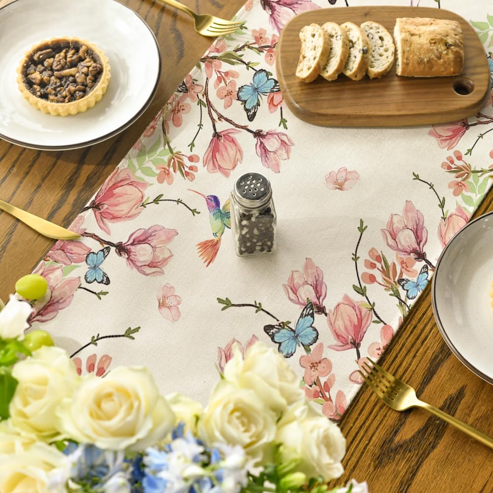 Runner Da Tavolo A Forma Di Farfalla - 40x240 Cm, Poliestere, Decorativo Per Primavera/Estate - Foto 12