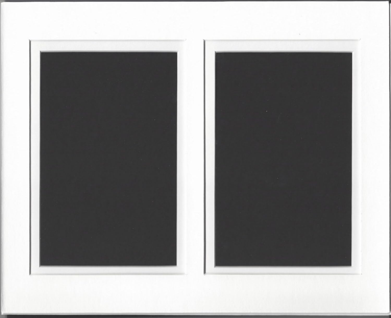 16x20 White and White Double Picture Mat Cut for 2 8x10 Pictures