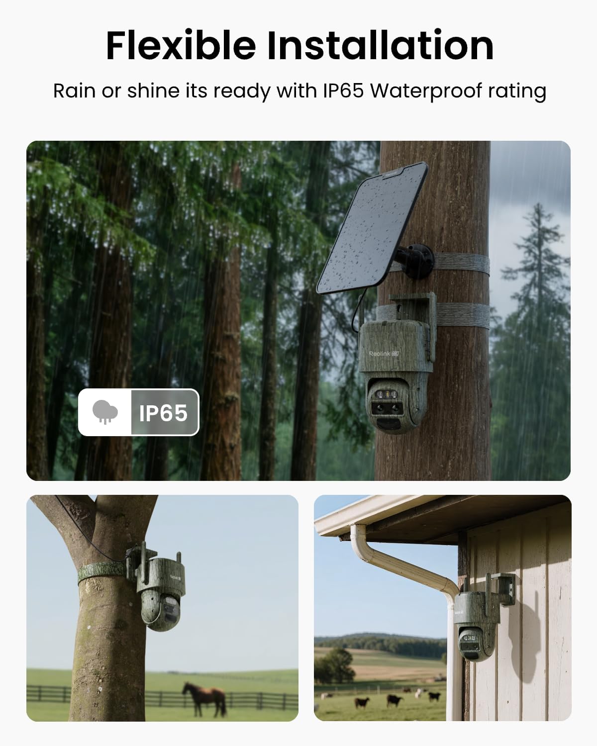 REOLINK 4K Dual Lens 360° 4G Cellular Security Camera, Wireless Auto Tracking Trail Camera, Auto 6X Hybrid Zoom, Smart Detection, No-Glow IR, Waterproof for Wildlife, TrackMix LTE Trail