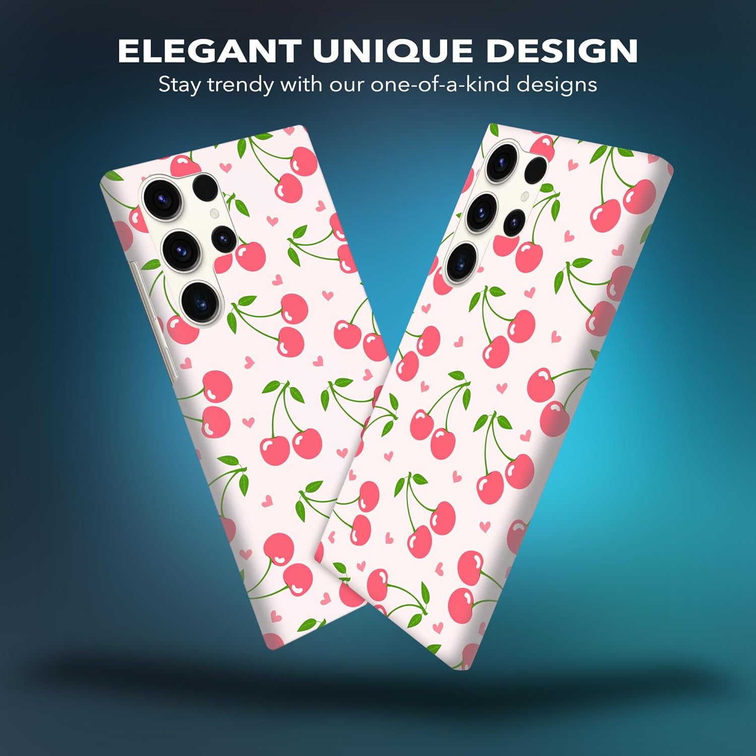 for Samsung Galaxy S23 Ultra 5G, Samsung S23 Ultra Case - Stylish Cherry Pink Pattern Printed Cute, Sleek Durable Hardshell Protective Designer Case/Cover for Samsung S23 Ultra 5G - Image 3