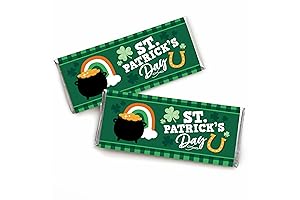 Big Dot of Happiness Shamrock St. Patrick's Day Candy Bar Wrapper