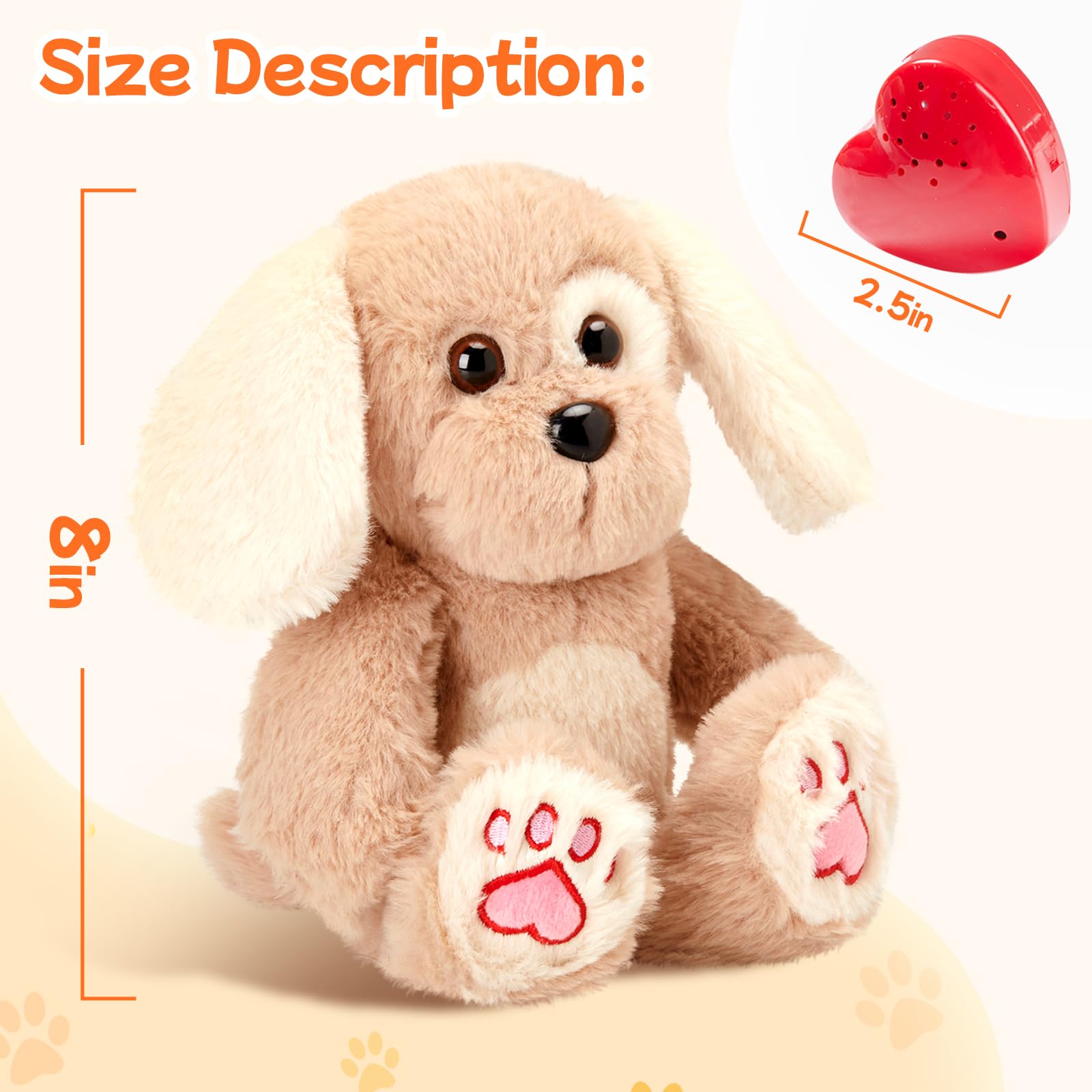 Amazon.com: CozyWorld Heartbeat Puppy Recordable Dog Stuffed