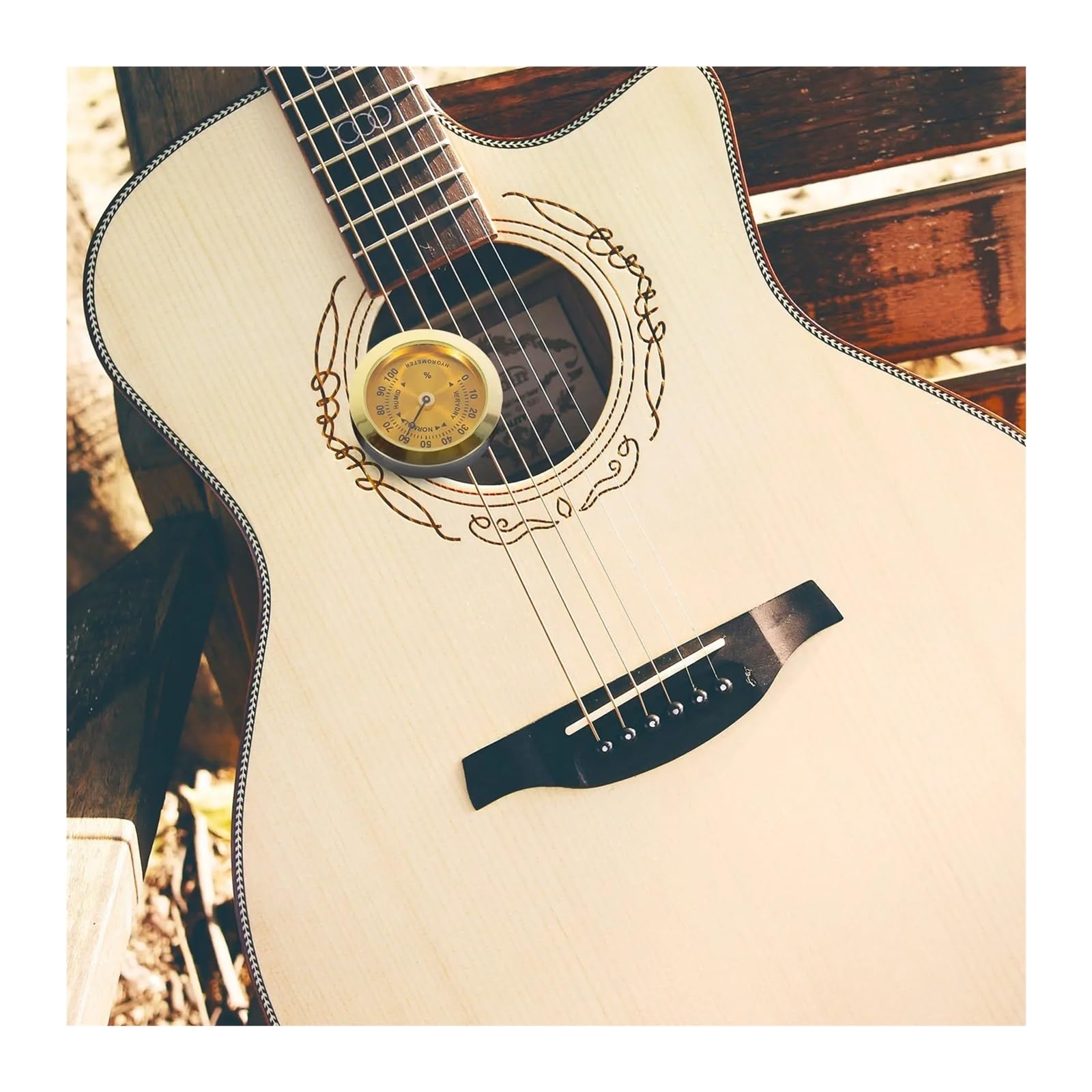 Humidificador De Guitarra Con Dial Higrómetro