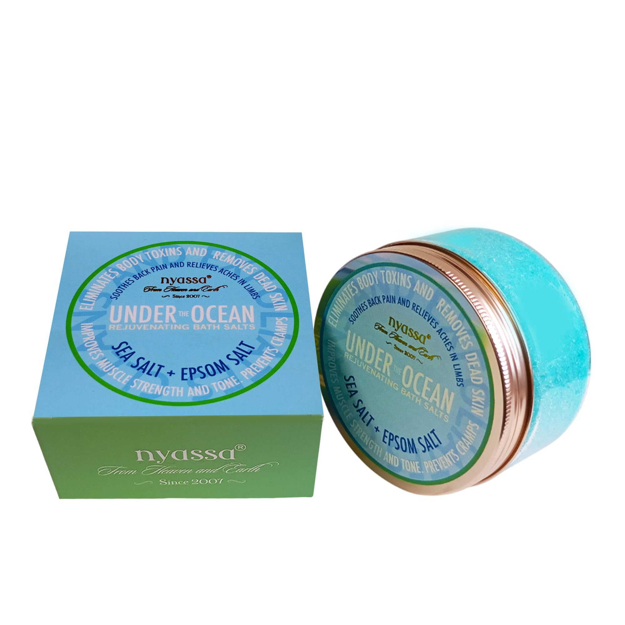 Nyassa Under The Ocean Bath Salt 220gm | 100% Vegan and Paraben Free With the goodness of sea salt and epsom salt for effective relaxation | Good for skin detox | No SLS, SLES - 220gm-image-39