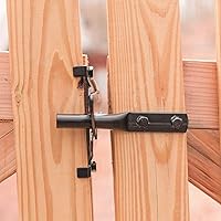 Vista 6 de Pestillo de puerta de montaje en poste para valla de madera, hardware de cierre automático resistente para puerta de piscina/jardín, pestillos