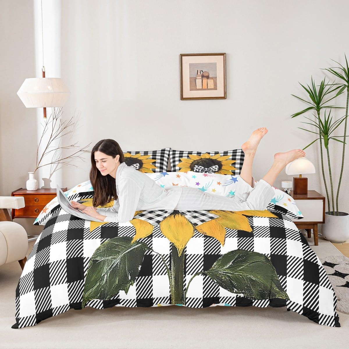 Castle Fairy Autumn Gnome Duvet Cover Toddler Size,Happy Fall Themed Comforter Cover with 1 Pillowcase,Rustic Fallen Leaves Bedding Set 2pcs,Vintage Country Decor Quilt Cover,Not Comforter